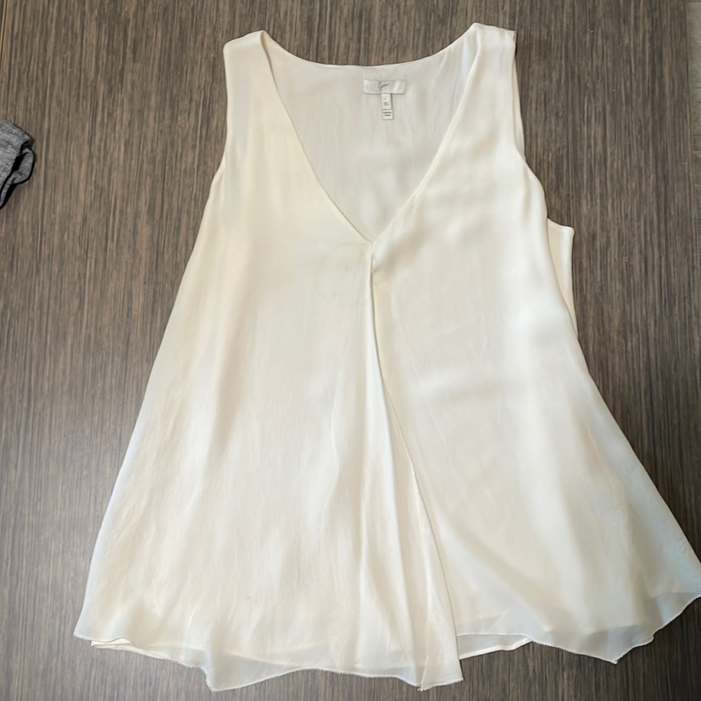 Joie cream sleeveless blouse